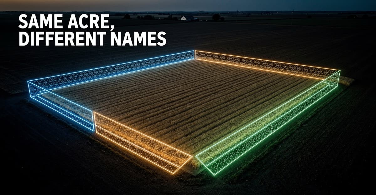 The Field Identity Problem: Why the Same Acre Has Three Different Names